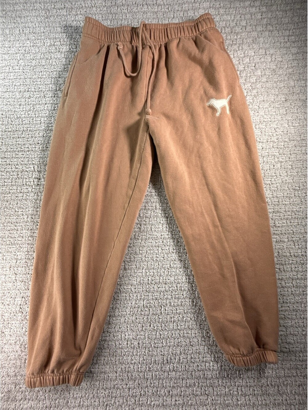 Victoria’s Secret Pink Ivy Fleece Sweat Pants Women’s Size M Dog Logo